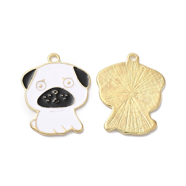 

PandaHall Alloy Enamel Pendants, Golden, Dog Charm, White, 24x19x1.2mm, Hole: 1.6mm Alloy+Enamel Dog White