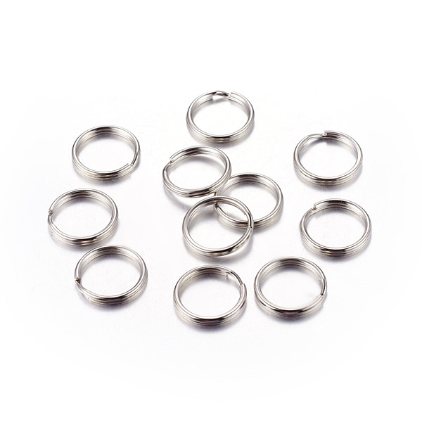 

PandaHall Iron Split Key Rings, Keychain Clasp Findings, Platinum, 15x2mm, Inner Diameter: 12mm Iron Ring