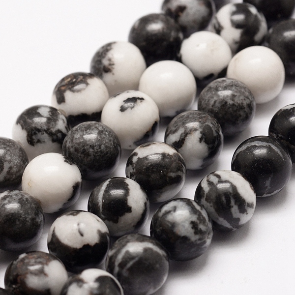 

PandaHall Natural Zebra Jasper Beads Strands, Round, 8mm, Hole: 1mm, about 48pcs/strand, 15.1 inch(38.5cm) Zebra Jasper Round Multicolor