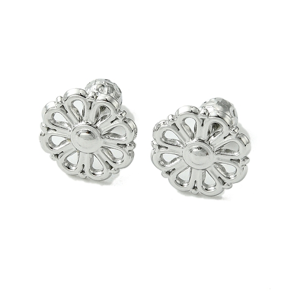 

PandaHall 304 Stainless Steel Ear Studs, Flower, Stainless Steel Color, 12.5mm 304 Stainless Steel Flower