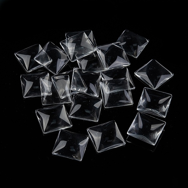

PandaHall Transparent Glass Square Cabochons, Clear, 30x30x7mm Glass Square Clear