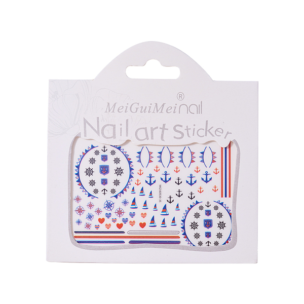 

PandaHall Nail Art Stickers, Self-adhesive, For Nail Tips Decorations, Colorful, 8x5.6cm Plastic Mixed Shapes