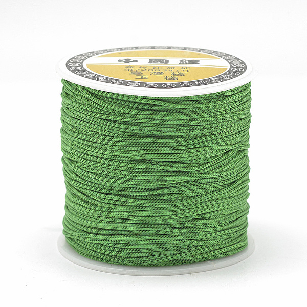 

PandaHall Polyester Cords, Dark Green, 0.8mm, about 131.23~142.16 yards(120~130m)/roll Polyester Green