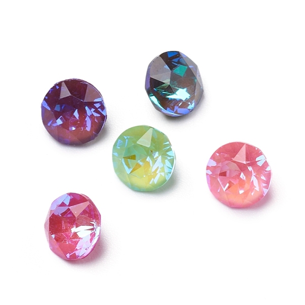 

PandaHall K9 Glass Rhinestone Cabochons, Mocha Fluorescent Style, Pointed Back, Diamond, Mixed Color, 6.5x4.5mm Glass Rhinestone Diamond..., Multicolor