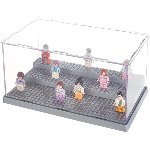 

PandaHall 3-Tier Acrylic Minifigure Display Cases, Dustproof Building Block Display Box, fot Action Figure Toys Storage, Gray, Finish...