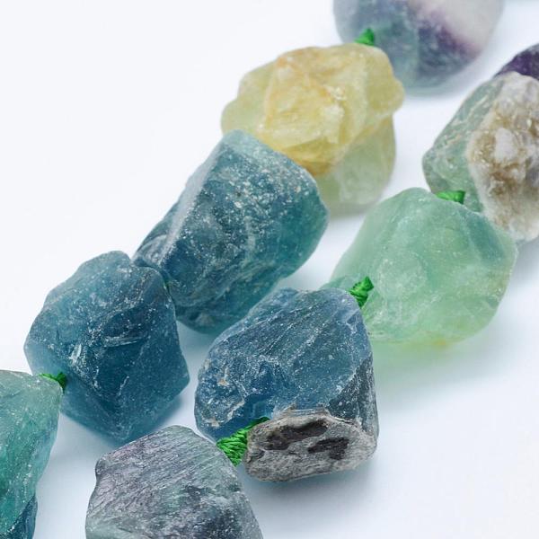 

PandaHall Natural Fluorite Beads Strands, Nuggets, 18~37x12~30mm, Hole: 2mm, about 16~17pcs/strand, 16.5 inch~17.3 inch(42~44cm) Fluorite...