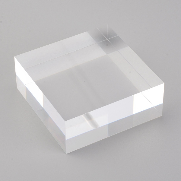 

PandaHall Acrylic Display Bases, Square, Clear, 100x100x38mm Acrylic Clear