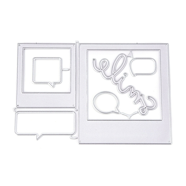 

PandaHall Carbon Steel Cutting Dies Stencils, for DIY Scrapbooking/Photo Album, Decorative Embossing DIY Paper Card, Rectangle with Dialog...