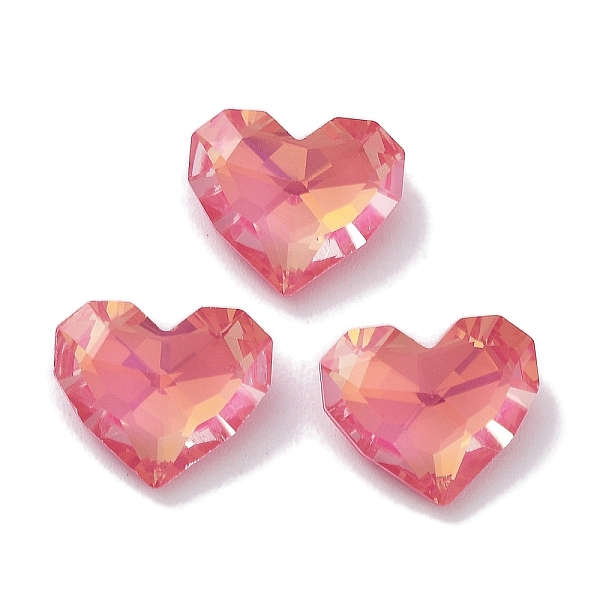 

PandaHall Glass Rhinestone Cabochons, Point Back & Back Plated, Faceted, Heart, Fuchsia, 8.5x10x4mm Glass Rhinestone Heart Purple