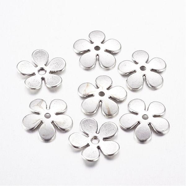 

PandaHall Tibetan Style Alloy Bead Caps, Lead Free & Cadmium Free, Flower, Antique Silver, about 21mm in diameter, 2.5mm thick, hole: 2.5mm...