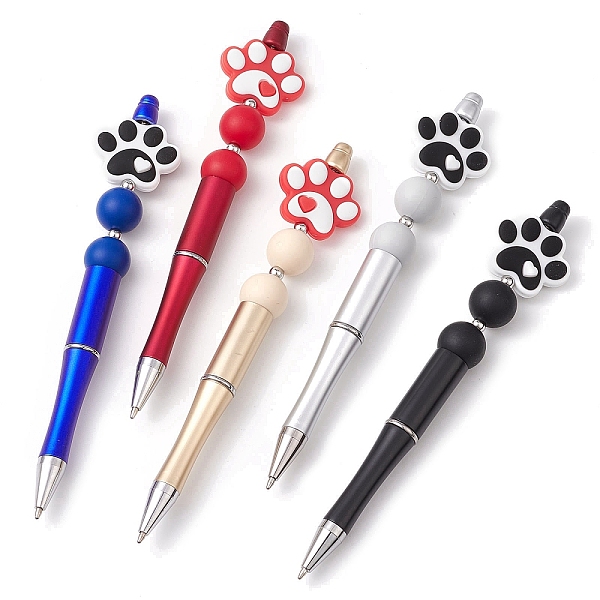 シリコン製犬の足跡ボールペン