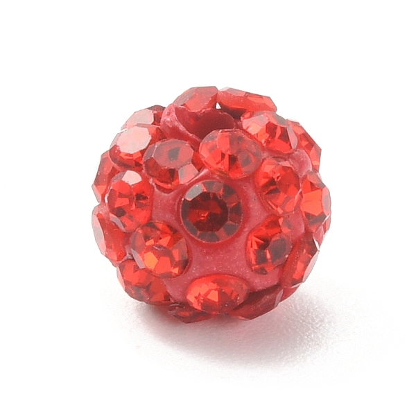 

PandaHall Rhinestone Pave Disco Ball Beads, Polymer Clay Rhinestone Beads, Round, Hyacinth, 8mm, Hole: 1.8mm Polymer Clay+Glass Rhinestone..., Red