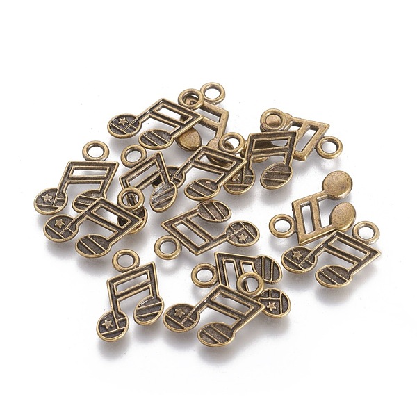 

PandaHall Tibetan Style Alloy Pendants, Cadmium Free & Nickel Free & Lead Free, Musical Note, Antique Bronze, 19x13x1.5mm, Hole: 3mm Alloy...