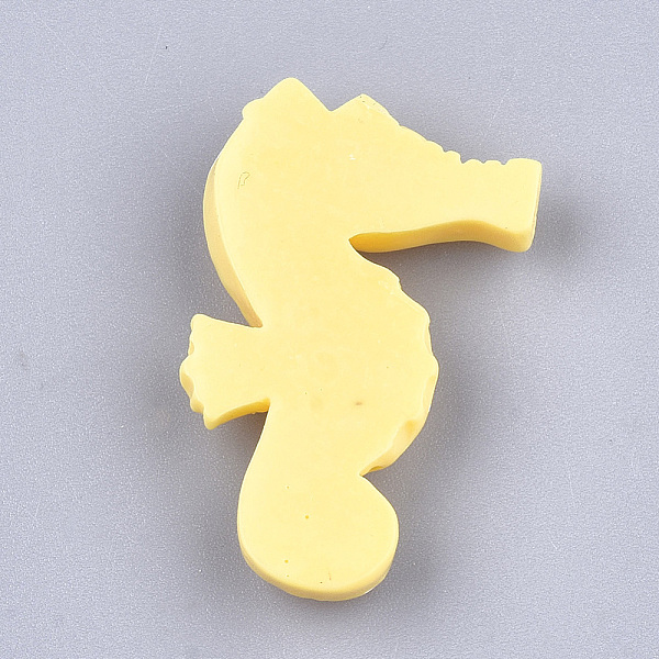 

PandaHall Resin Cabochons, Sea Horse, Yellow, 33~33.5x20x5~5.5mm Resin Sea Horse Yellow