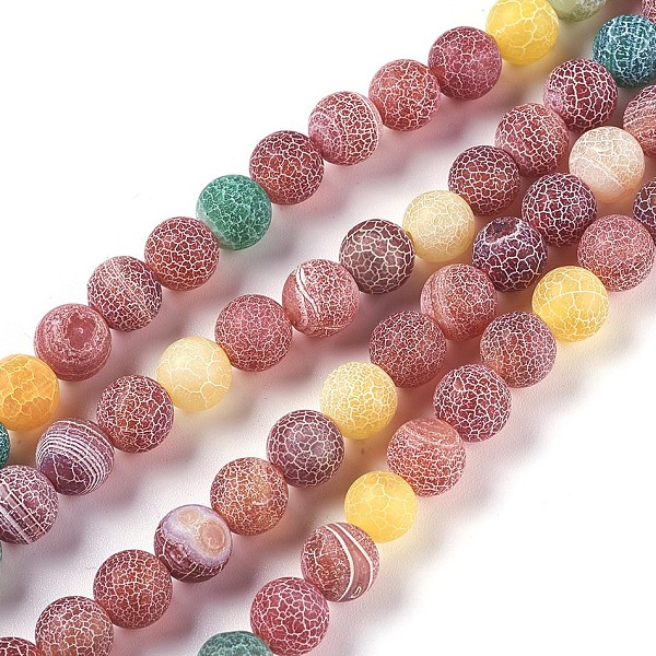 

PandaHall Natural Weathered Agate Beads Strands, Dyed & Heated, Round, Colorful, 8mm, Hole: 1.2mm, about 48pcs/strand, 14.37 inch Weathered...