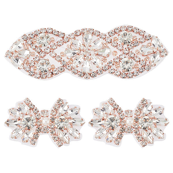 

PandaHall Fingerinspire 3Pcs 2 Style Glitter Hotfix Rhinestone(Hot Melt Adhesive On The Back), Crystal Rhinestone, Costume Accessories, for..., Clear
