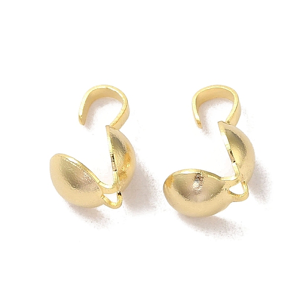 

PandaHall Brass Bead Tips, Calotte Ends, Clamshell Knot Cover, Real 24K Gold Plated, 10.5x5.5mm, Hole: 1.2mm Brass