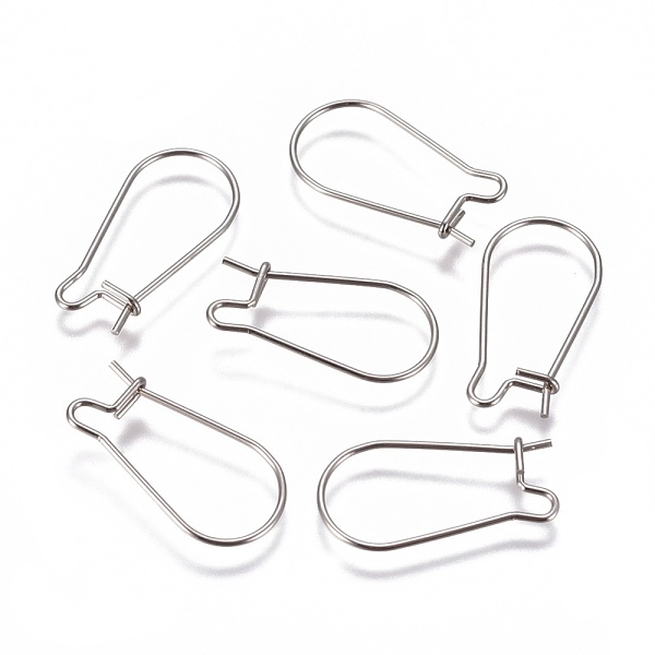 

PandaHall 304 Stainless Steel Hoop Earrings Findings Kidney Ear Wires, Stainless Steel Color, 20x10.5x0.6mm, 22 Gauge, Pin: 0.6mm 304...