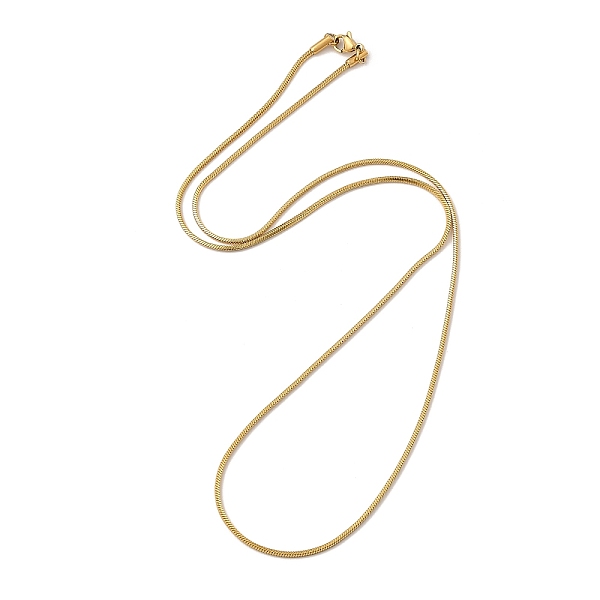 

PandaHall Ion Plating(IP) 304 Stainless Steel Square Snake Chain Necklaces, with Lobster Claw Clasps, Real 18K Gold Plated, 19.92 inch...