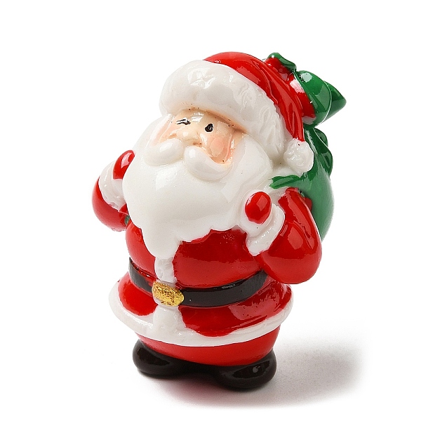 PandaHall Christmas Theme Resin Display Decorations, for Car or Home Office Desktop Ornaments, Santa Claus, 29x30x37mm Resin Santa Claus Red
