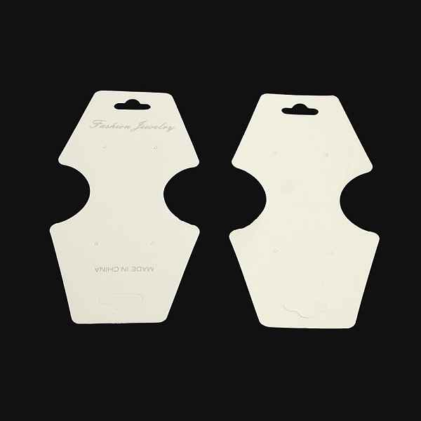 

PandaHall Cardboard Display Cards, Used For Necklace, Bracelet and Mobile Pendants, White, 124x54x0.3mm Paper Trapezoid White