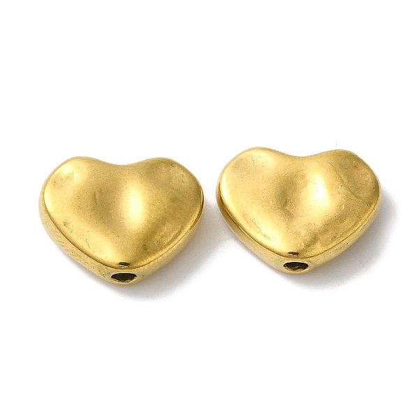 

PandaHall 304 Stainless Steel Beads, Heart, Golden, 12x10x6mm, Hole: 1.6mm 304 Stainless Steel Heart
