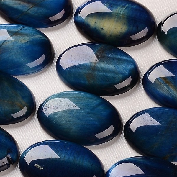 Dyed Natural Tiger Eye Gemstone Oval Cabochons