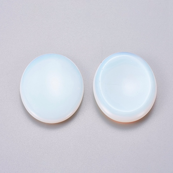 

PandaHall Oval Shape Opalite Thumb Worry Stone, for Energy Healing, Meditation, Massage and Decoration, 45x35x6~7.5mm Opalite Oval