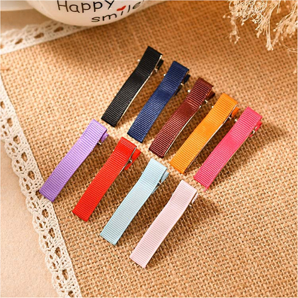 

PandaHall Alloy Alligator Hair Clip, with Wrap Cloth, Hair Accessories for Girls, Rectangle, Random Single Color or Random Mixed Color, 35mm...
