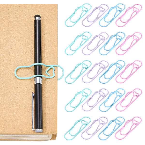 20Pcs 4 Colors Iron Pen Clips