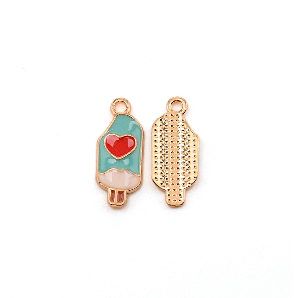 

PandaHall Alloy Enamel Pendants, Ice-Lolly, Light Sea Green, 20.4x8.3x2mm, Hole: 1.6mm Alloy+Enamel Others