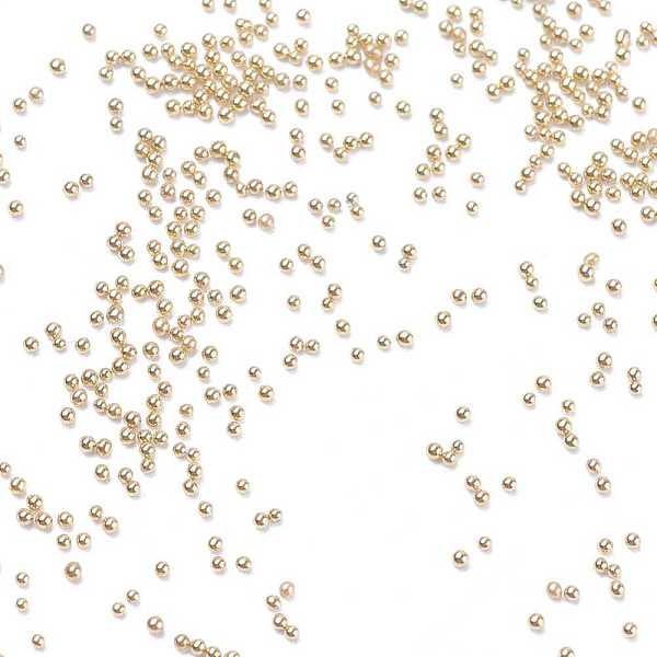 

PandaHall Color Plated DIY 3D Nail Art Decoration Mini Glass Beads, Tiny Caviar Nail Beads, Light Khaki, 0.6~0.8mm, about 450g/bag Glass