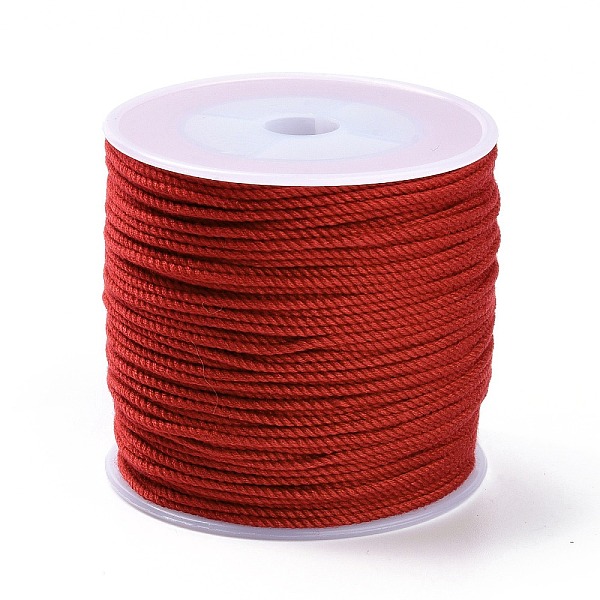 

PandaHall Macrame Cotton Cord, Braided Rope, with Plastic Reel, for Wall Hanging, Crafts, Gift Wrapping, Dark Red, 1.2mm, about 54.68 Yards...