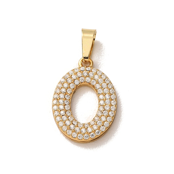 Colgantes de acero inoxidable 304 con micropavé de circonitas cúbicas transparentes