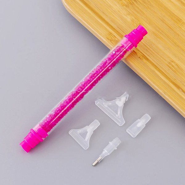 

PandaHall Plastic Diamond Painting Point Drill Pen, Able to Hold Diamond, Diamond Painting Tools, with 4 Style Replacement Pen Tips, Fuchsia..., Pink