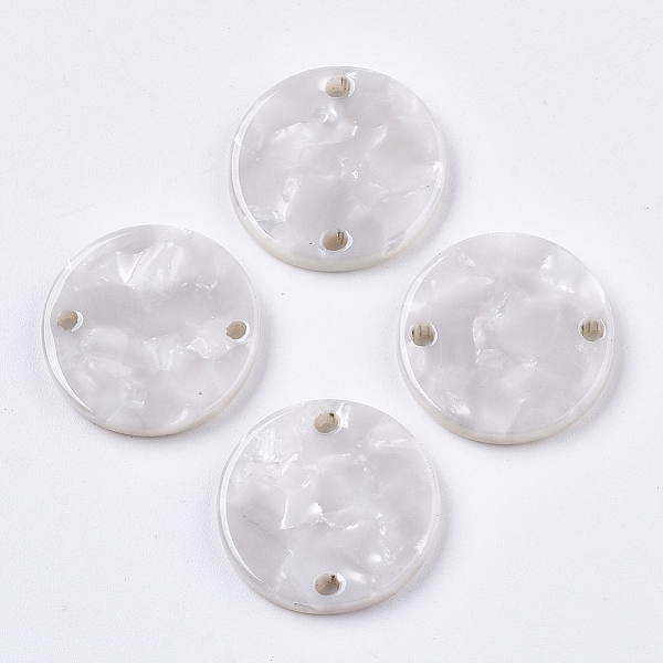 

PandaHall Cellulose Acetate(Resin) Links Connectors, Flat Round, Gainsboro, 17.5x2.5mm, Hole: 1.5mm Cellulose Acetate Flat Round Gray