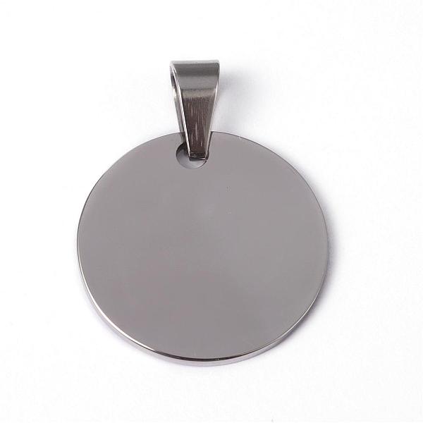 

PandaHall 304 Stainless Steel Pendants, Flat Round, Stamping Blank Tag, Stainless Steel Color, 25x1.5mm, Hole: 4.5x9mm 304 Stainless Steel...