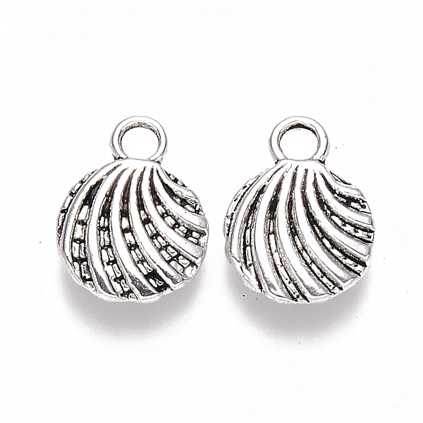 

PandaHall Tibetan Style Alloy Charms, Shell Shape, Cadmium Free & Lead Free, Antique Silver, 12.5x9.5x2.5mm, Hole: 2mm, about 1315pcs/1000g...