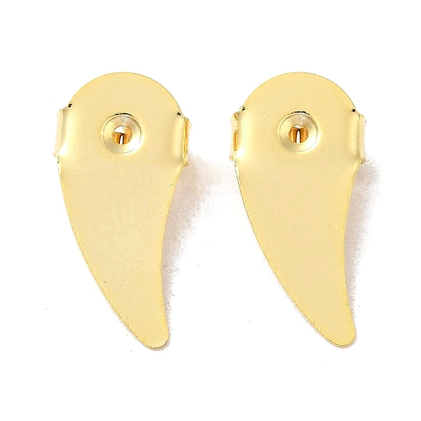 

PandaHall Brass Studs Earrings Findings, Wings, Real 24K Gold Plated, 18x8.5x0.4mm, Hole: 1mm Brass Wing