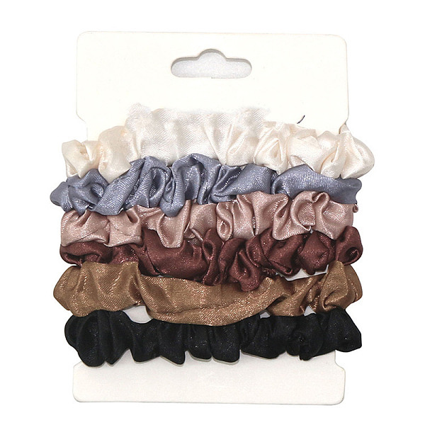 

PandaHall Cloth Elastic Hair Accessories, for Girls or Women, Scrunchie/Scrunchy Hair Ties, Mixed Color, 120mm, 6pcs/set Cloth Multicolor
