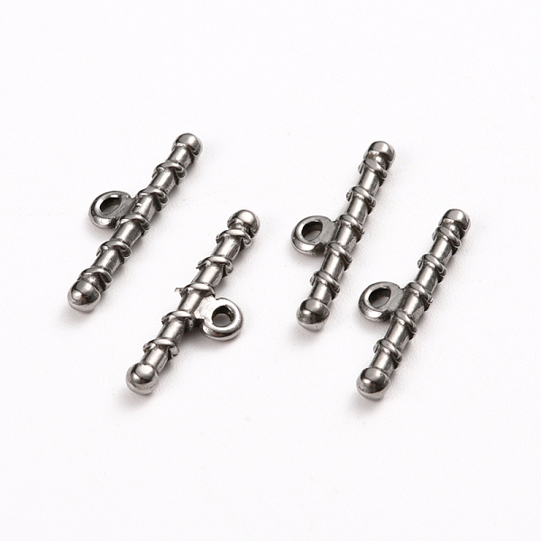 

PandaHall 304 Stainless Steel Toggle Clasps Parts, Bar, Stainless Steel Color, 22x6x2.5mm, Hole: 1.6mm 304 Stainless Steel Others