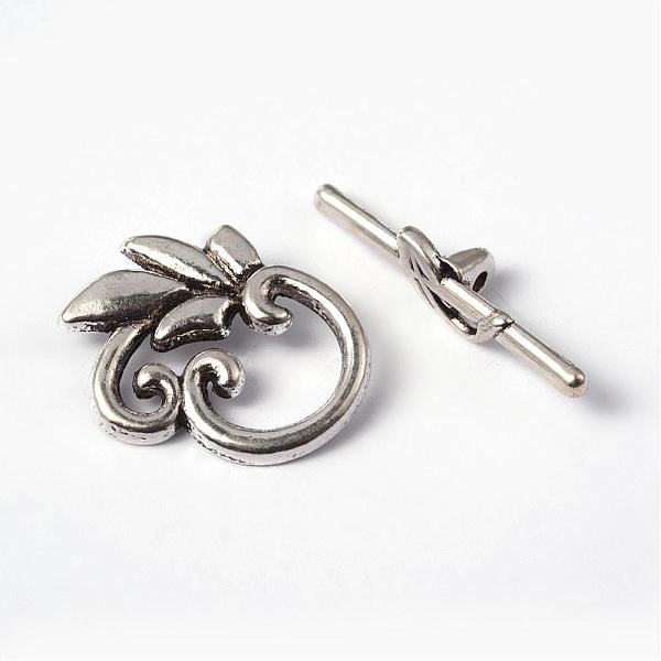 

PandaHall Leaf Tibetan Style Alloy Toggle Clasps, Lead Free and Cadmium Free, Leaf, Antique Silver, Leaf: 19x24mm, Bar: 5.5x29.5mm, Hole...