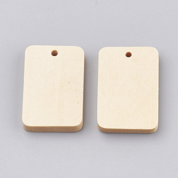 

PandaHall Wood Pendants, Rectangle, Wheat, 29~30x19~20x4mm, Hole: 2mm Wood Rectangle Orange