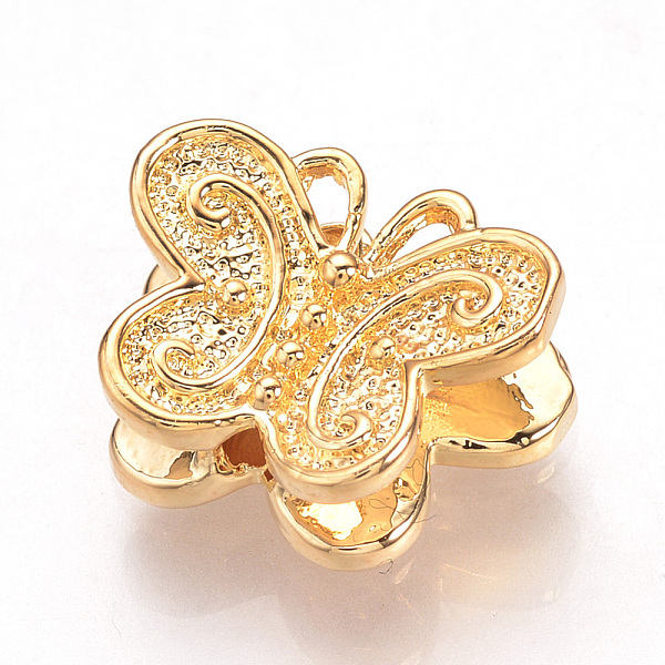 

PandaHall Brass Beads, Nickel Free, Real 18K Gold Plated, Butterfly, 11x13.5x5mm, Hole: 1.5mm Brass Butterfly