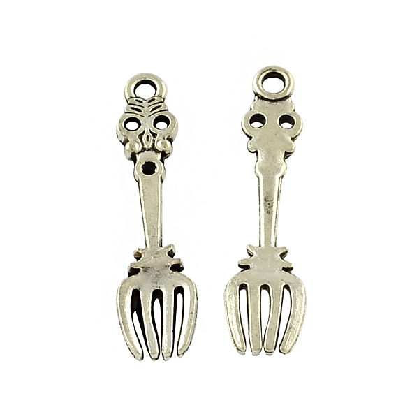 

PandaHall Tibetan Style Zinc Alloy Pendant Rhinestone Settings, Fork, Lead Free & Cadmium Free, Antique Silver, 34.4x8.5x3mm, Hole: 2mm, Fit...