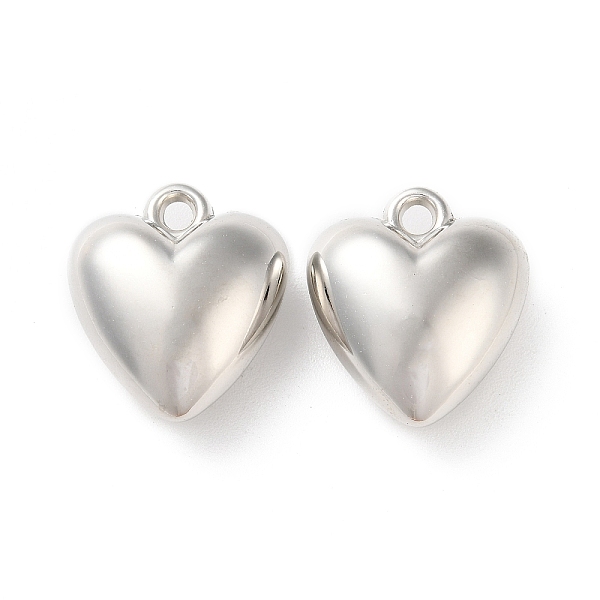 

PandaHall CCB Plastic Pendants, Heart Charms, Platinum, 26x23x12.5mm, Hole: 2.7mm Plastic Heart