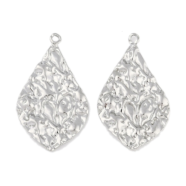 

PandaHall 304 Stainless Steel Pendants, Textured Teardrop Charm, Stainless Steel Color, 40x23x2.3mm, Hole: 2.5mm 304 Stainless Steel...