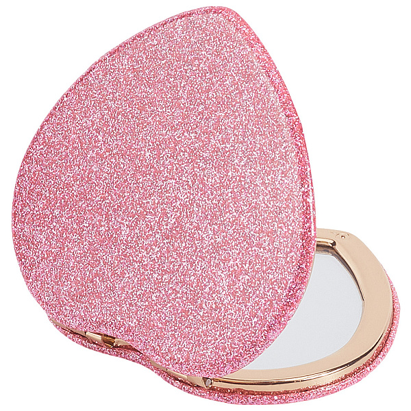 1Pc ABS & Glass Mirror Portable Makeup Folding Mirror