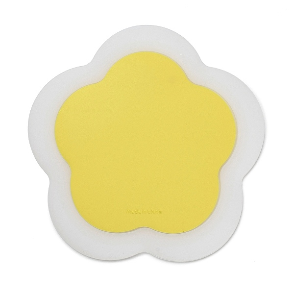 Dessous de verre isolants thermiques en silicone en forme de fleur