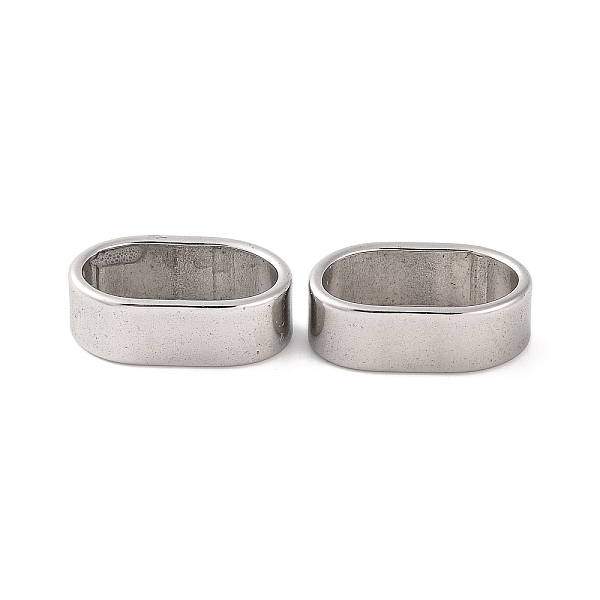 

PandaHall 304 Stainless Steel Slide Charms, Oval, Stainless Steel Color, 8x14x5mm, Hole: 6x12mm 304 Stainless Steel Oval